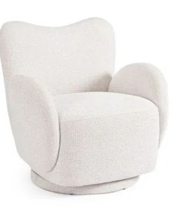 Bizzotto Poltrone E Chaise Longue>POLTRONA GIREVOLE HARPER BIANCO