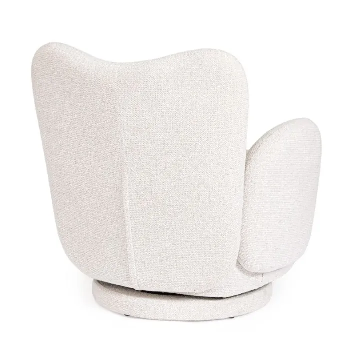 Bizzotto Poltrone E Chaise Longue>POLTRONA GIREVOLE HARPER BIANCO