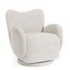 Bizzotto Poltrone E Chaise Longue>POLTRONA GIREVOLE HARPER GRIGIO CHIARO
