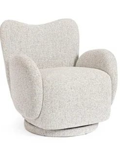 Bizzotto Poltrone E Chaise Longue>POLTRONA GIREVOLE HARPER GRIGIO CHIARO