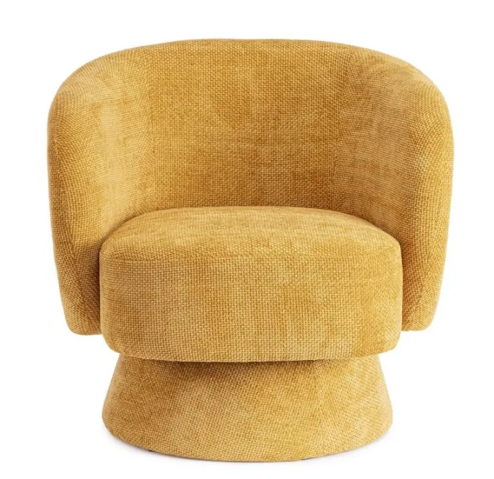 Bizzotto Poltrone E Chaise Longue>POLTRONA GIREVOLE JULIENNE SENAPE