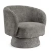 Bizzotto Poltrone E Chaise Longue>POLTRONA GIREVOLE JULIENNE GRIGIO SCURO