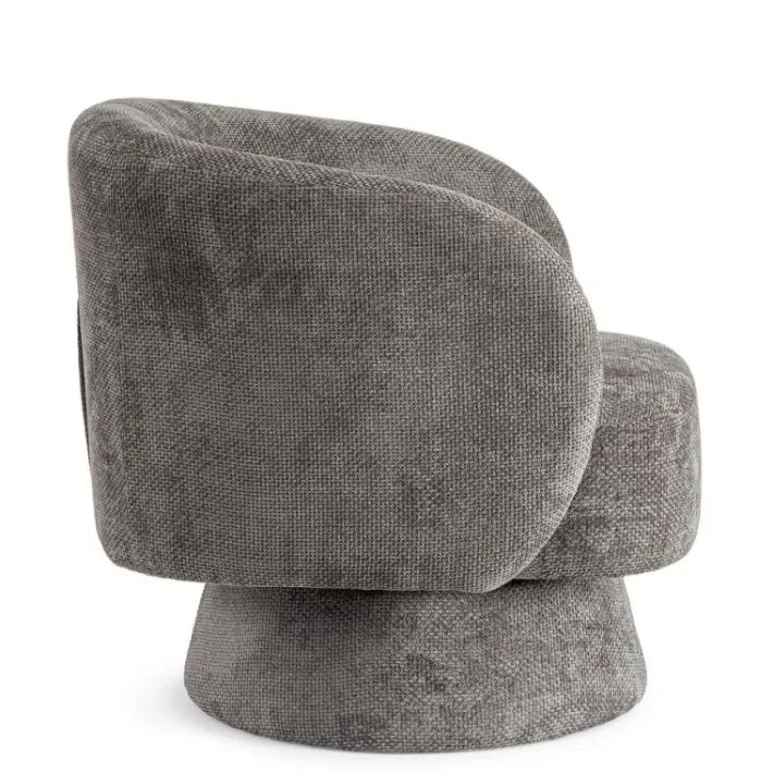 Bizzotto Poltrone E Chaise Longue>POLTRONA GIREVOLE JULIENNE GRIGIO SCURO