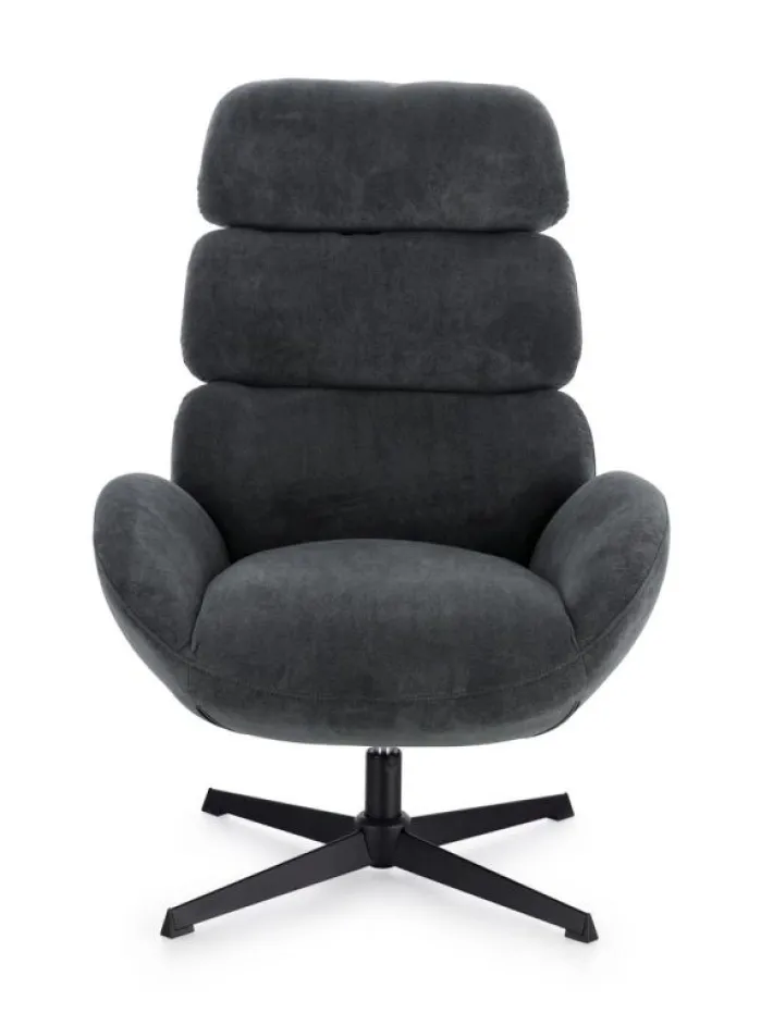 Bizzotto Poltrone E Chaise Longue>POLTRONA GIREVOLE VIOLANTE NERO