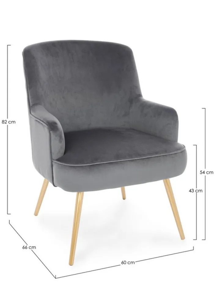 Bizzotto Poltrone E Chaise Longue>POLTRONA GRIGIA - CLELIA