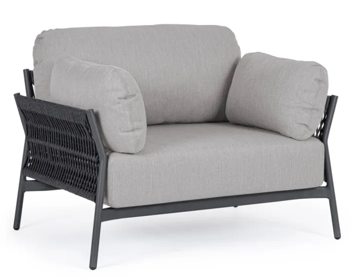 Bizzotto Poltrone>POLTRONA IN ALLUMINIO ANTRACITE QS22/GRAPHITE- PARDIS
