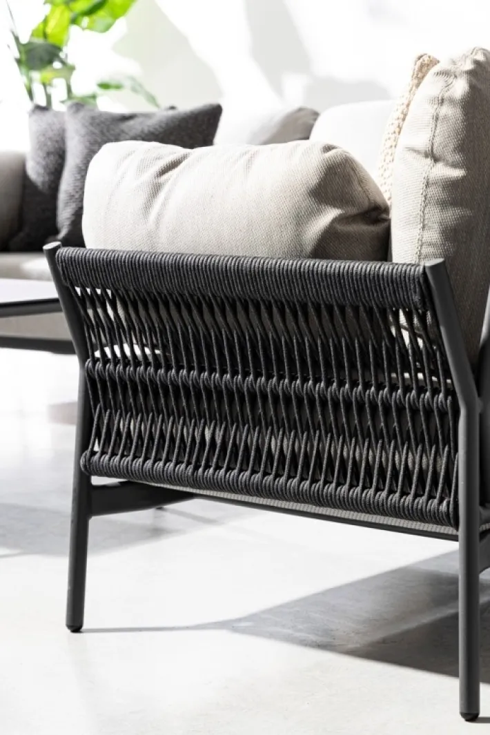 Bizzotto Poltrone>POLTRONA IN ALLUMINIO ANTRACITE QS22/GRAPHITE- PARDIS