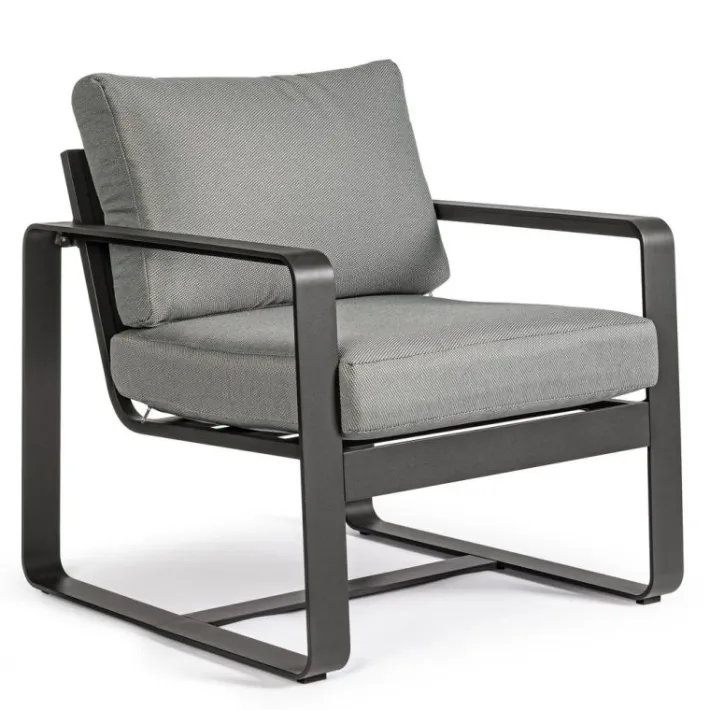 Bizzotto Poltrone>POLTRONA IN ALLUMINIO ANTRACITE YK13 - MERRIGAN