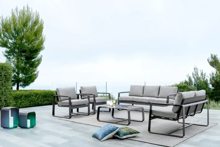 Bizzotto Poltrone>POLTRONA IN ALLUMINIO ANTRACITE YK13 - MERRIGAN