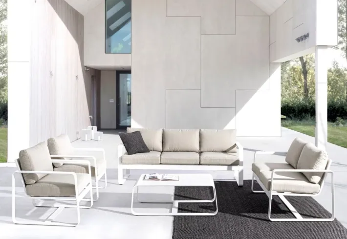 Bizzotto Poltrone>POLTRONA IN ALLUMINIO BIANCO YK11 - MERRIGAN