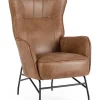 Bizzotto Poltrone E Chaise Longue>POLTRONA IN ECOPELLE MARRONE - NASIRA