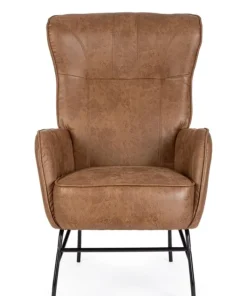 Bizzotto Poltrone E Chaise Longue>POLTRONA IN ECOPELLE MARRONE - NASIRA