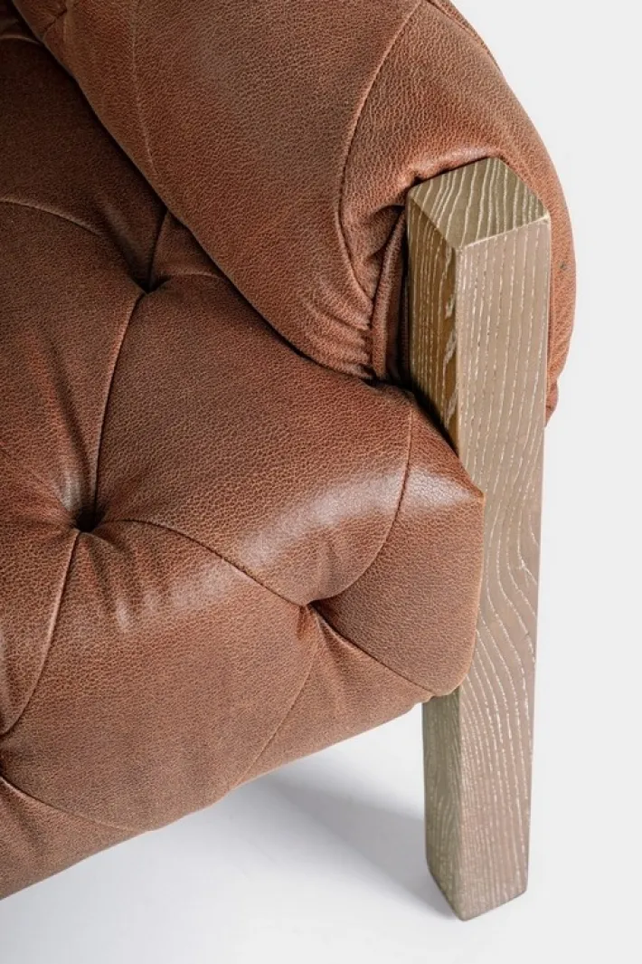 Bizzotto Poltrone E Chaise Longue>POLTRONA IN ECOPELLE MARRONE - HARRISON