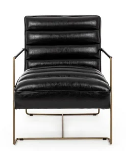 Bizzotto Poltrone E Chaise Longue>POLTRONA IN ECOPELLE NERA - BRIANNA
