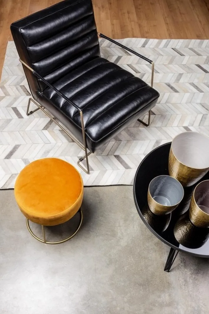 Bizzotto Poltrone E Chaise Longue>POLTRONA IN ECOPELLE NERA - BRIANNA