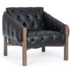 Bizzotto Poltrone E Chaise Longue>POLTRONA IN ECOPELLE NERO - HARRISON