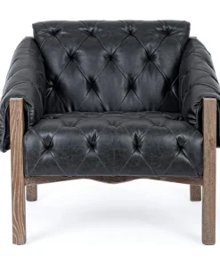 Bizzotto Poltrone E Chaise Longue>POLTRONA IN ECOPELLE NERO - HARRISON