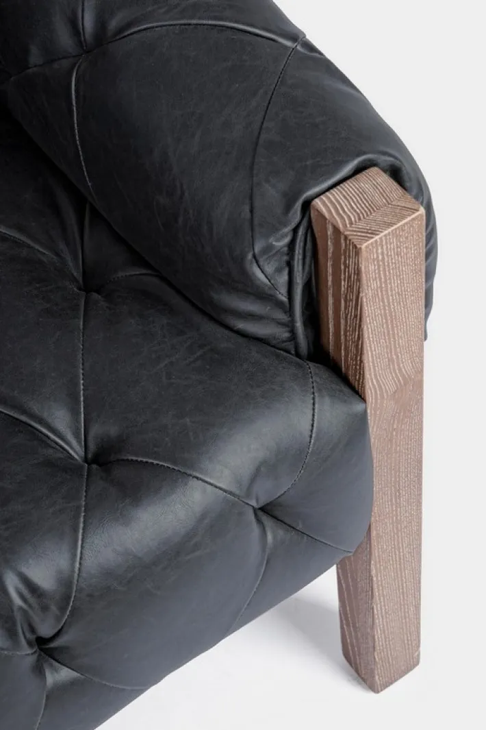 Bizzotto Poltrone E Chaise Longue>POLTRONA IN ECOPELLE NERO - HARRISON