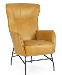 Bizzotto Poltrone E Chaise Longue>POLTRONA IN ECOPELLE SENAPE - NASIRA