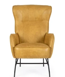Bizzotto Poltrone E Chaise Longue>POLTRONA IN ECOPELLE SENAPE - NASIRA