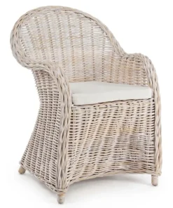 Bizzotto Sedie>POLTRONA IN FIBRE NATURALI BIANCA - MARTIN NEW