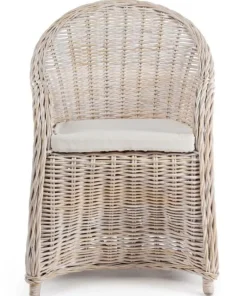 Bizzotto Sedie>POLTRONA IN FIBRE NATURALI BIANCA - MARTIN NEW
