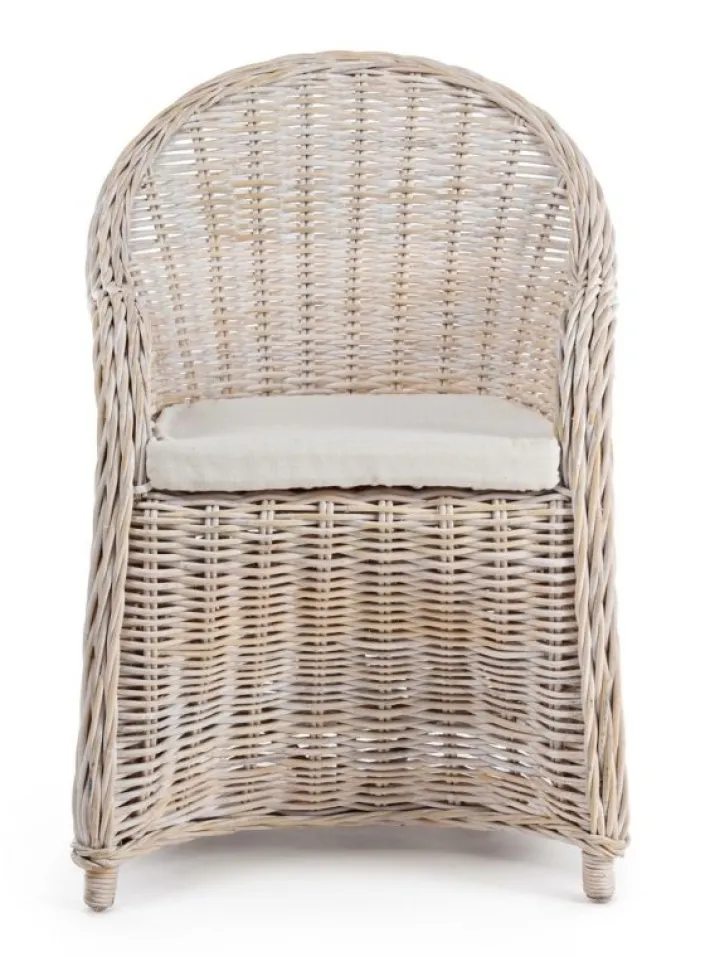 Bizzotto Sedie>POLTRONA IN FIBRE NATURALI BIANCA - MARTIN NEW