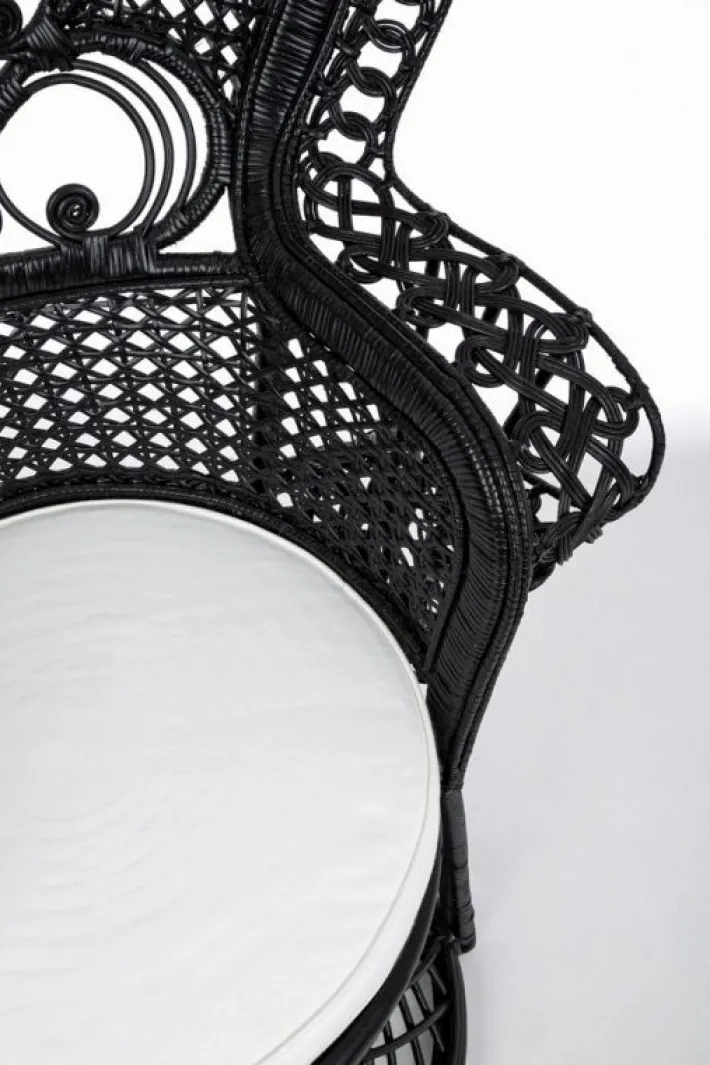 Bizzotto Poltrone E Chaise Longue>POLTRONA IN FIBRE NATURALI SFODERABILE NERO - PEACOCK