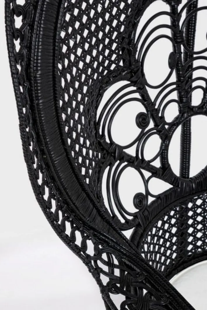 Bizzotto Poltrone E Chaise Longue>POLTRONA IN FIBRE NATURALI SFODERABILE NERO - PEACOCK