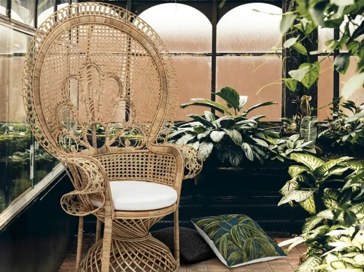 Bizzotto Poltrone E Chaise Longue>POLTRONA IN FIBRE NATURALI SFODERABILE NATURALE - PEACOCK