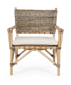 Bizzotto Poltrone E Chaise Longue>POLTRONA IN FIBRE NATURALI CON CUSCINO - TARIFA