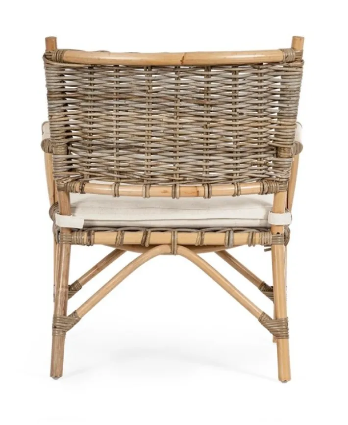 Bizzotto Poltrone E Chaise Longue>POLTRONA IN FIBRE NATURALI CON CUSCINO - TARIFA