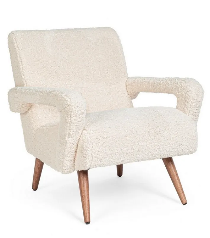 Bizzotto Poltrone E Chaise Longue>POLTRONA IN LEGNO BIANCA - BERNA