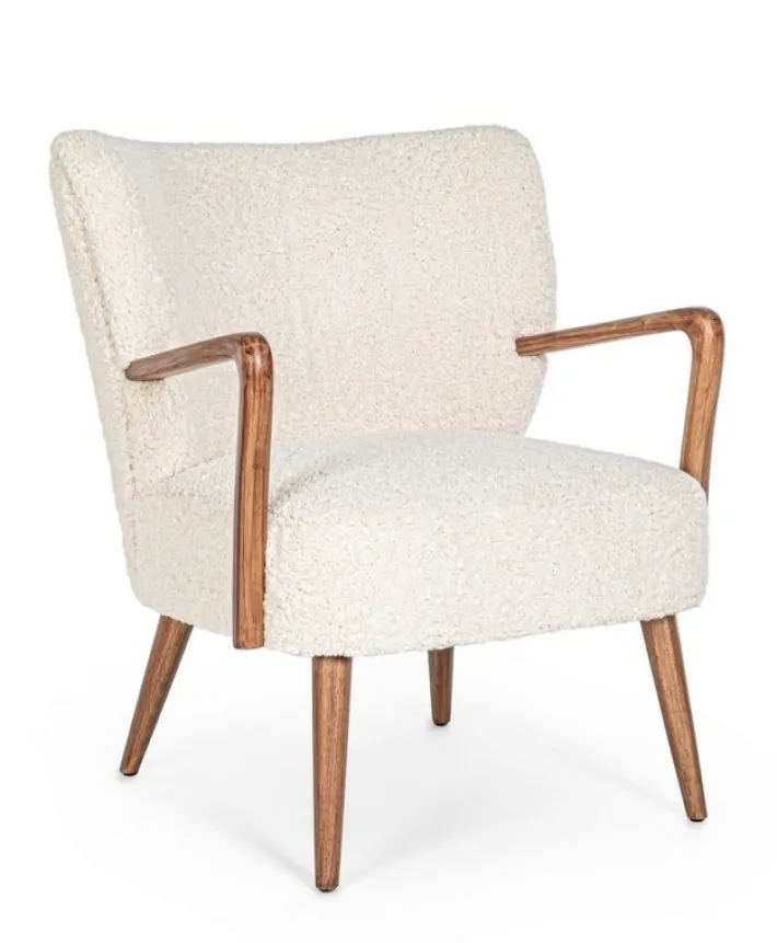 Bizzotto Poltrone E Chaise Longue>POLTRONA IN LEGNO BIANCA - MORITZ