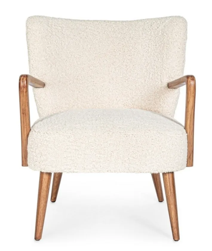 Bizzotto Poltrone E Chaise Longue>POLTRONA IN LEGNO BIANCA - MORITZ