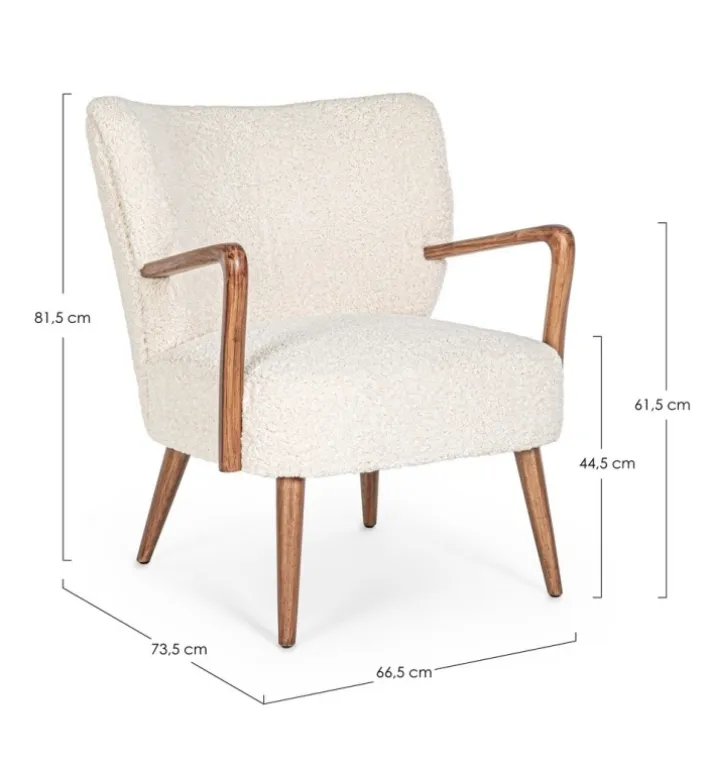Bizzotto Poltrone E Chaise Longue>POLTRONA IN LEGNO BIANCA - MORITZ