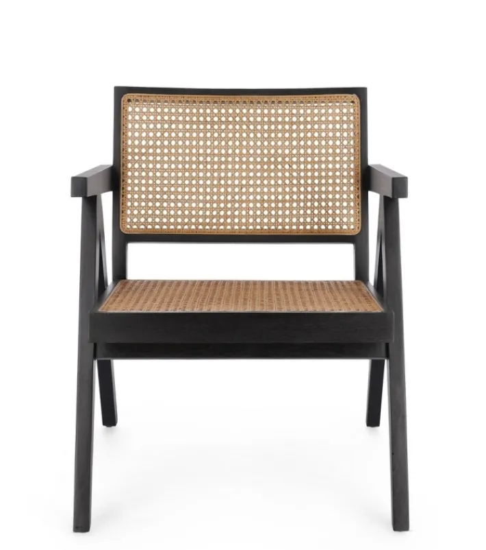 Bizzotto Poltrone E Chaise Longue>POLTRONA IN LEGNO NERO - GALIA
