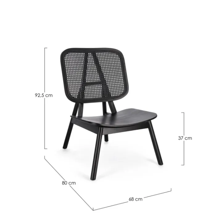 Bizzotto Poltrone E Chaise Longue>POLTRONA IN LEGNO NERO - YVES