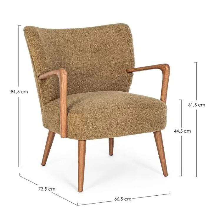 Bizzotto Poltrone E Chaise Longue>POLTRONA IN LEGNO PALM - MORITZ