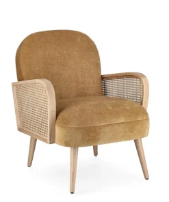 Bizzotto Poltrone E Chaise Longue>POLTRONA IN LEGNO SENAPE - DALIDA