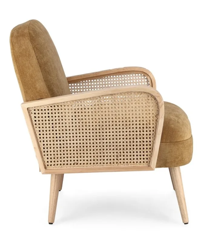 Bizzotto Poltrone E Chaise Longue>POLTRONA IN LEGNO SENAPE - DALIDA
