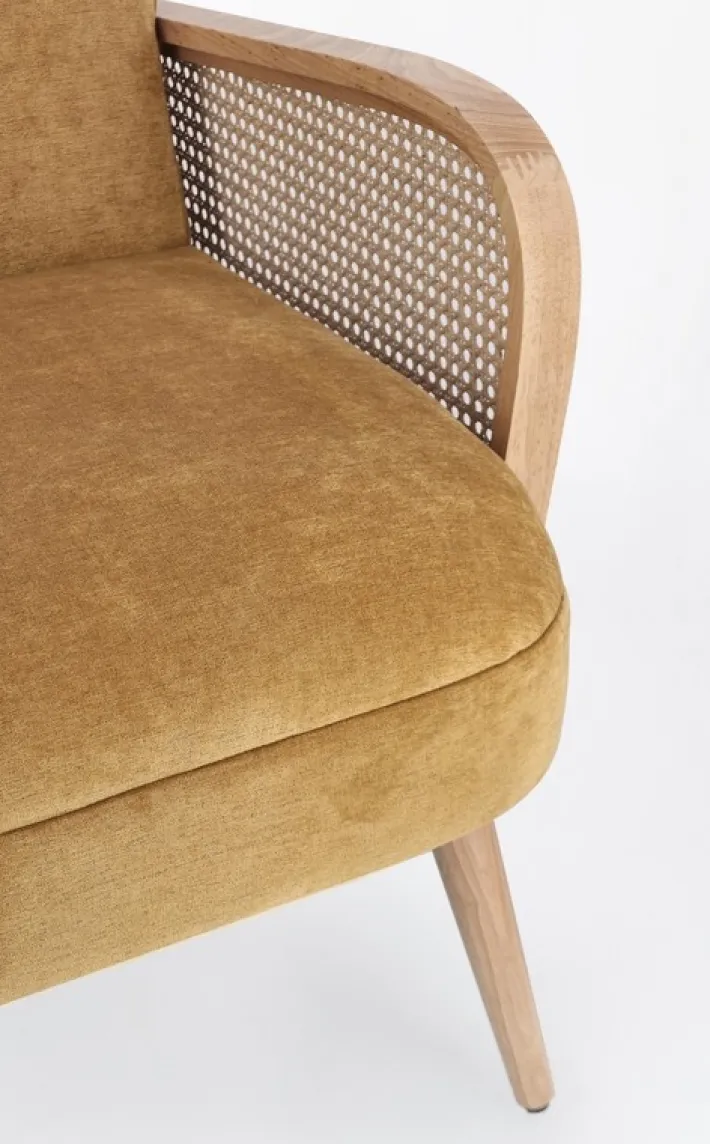 Bizzotto Poltrone E Chaise Longue>POLTRONA IN LEGNO SENAPE - DALIDA