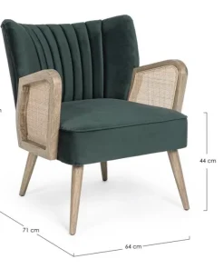 Bizzotto Poltrone E Chaise Longue>POLTRONA IN LEGNO VERDE - VIRNA
