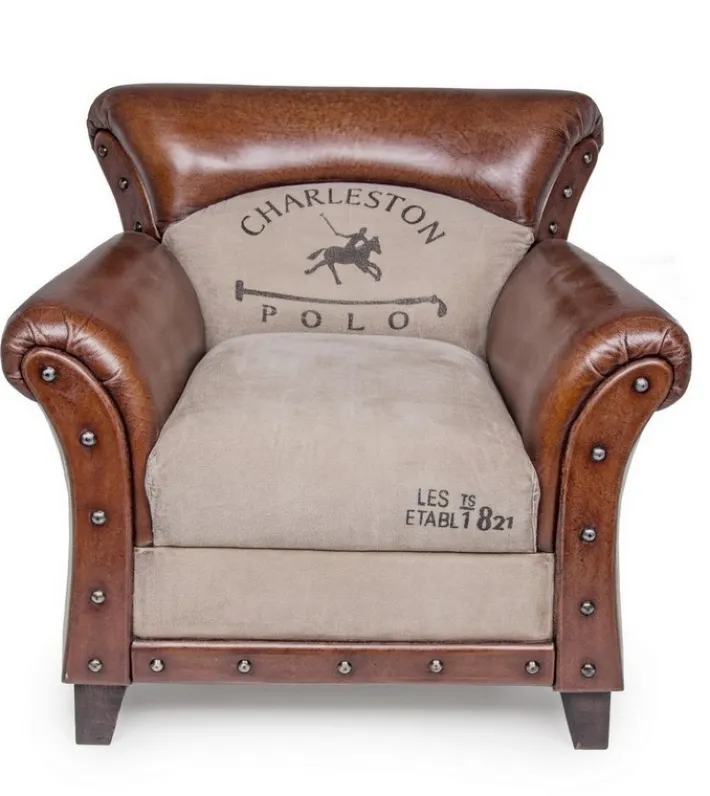 Bizzotto Poltrone E Chaise Longue>POLTRONA IN PELLE - CHARLESTON