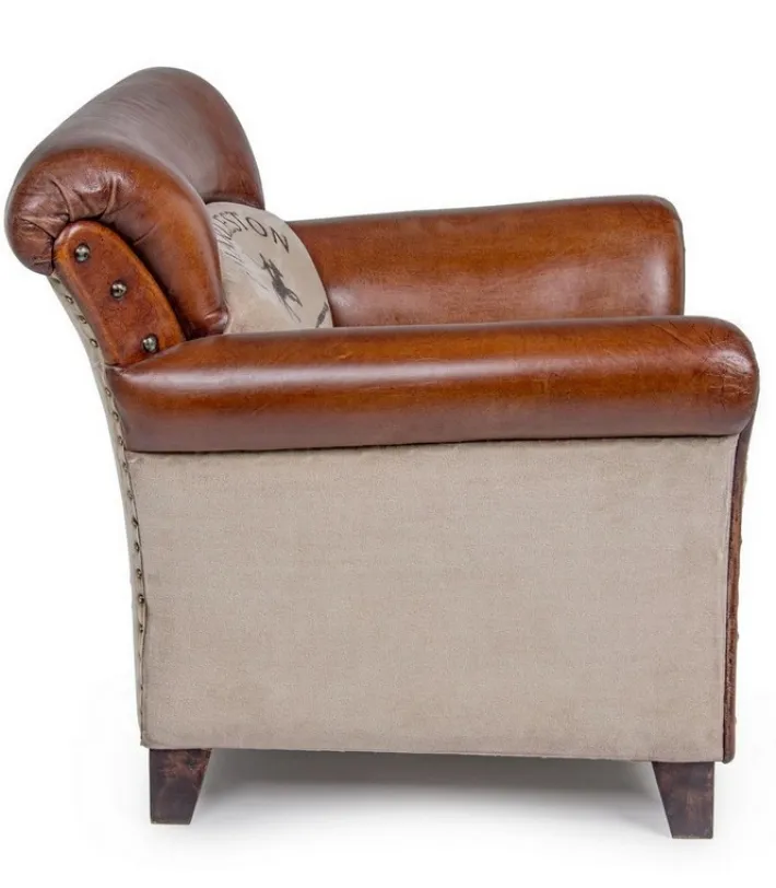 Bizzotto Poltrone E Chaise Longue>POLTRONA IN PELLE - CHARLESTON