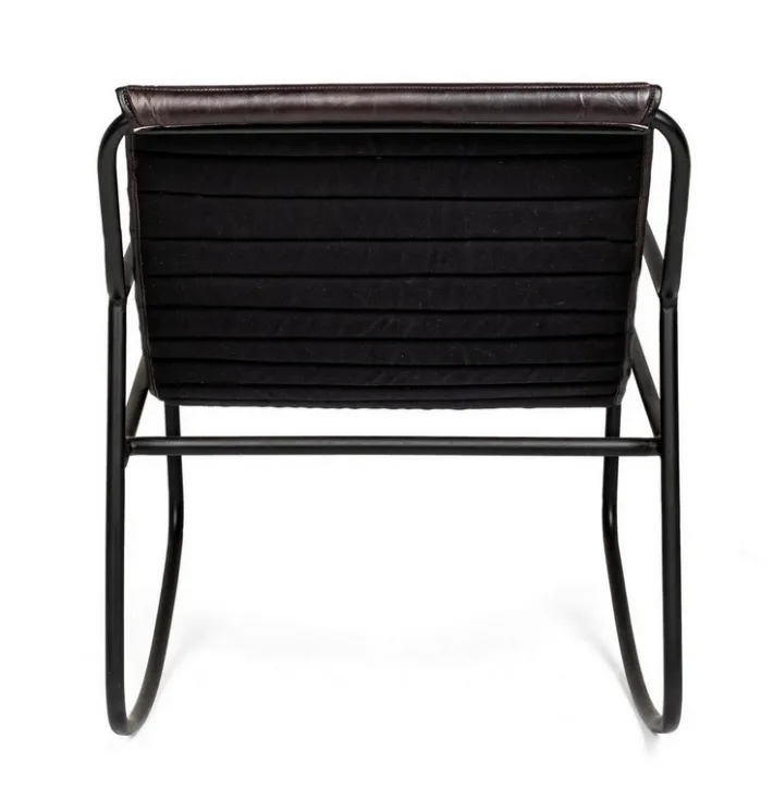 Bizzotto Poltrone E Chaise Longue>POLTRONA IN PELLE NERA - KARISMA