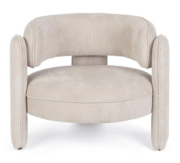 Bizzotto Poltrone E Chaise Longue>POLTRONA IN TESSUTO BEIGE - AISHA