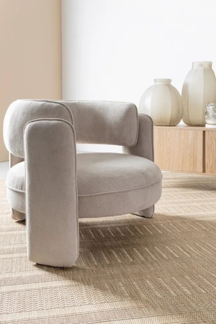 Bizzotto Poltrone E Chaise Longue>POLTRONA IN TESSUTO BEIGE - AISHA