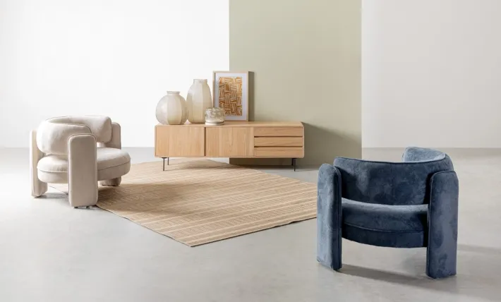 Bizzotto Poltrone E Chaise Longue>POLTRONA IN TESSUTO BEIGE - AISHA