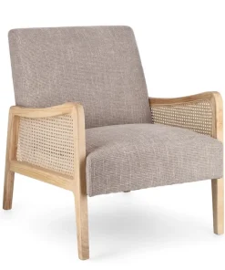 Bizzotto Poltrone E Chaise Longue>POLTRONA IN TESSUTO BIANCO GRIGIO - DEANNA